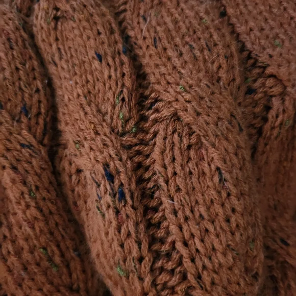 C.C. Cozy Burnt Orange Knit Infinity Scarf and Hat Set - Picture 6 of 6